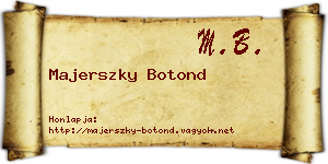 Majerszky Botond névjegykártya